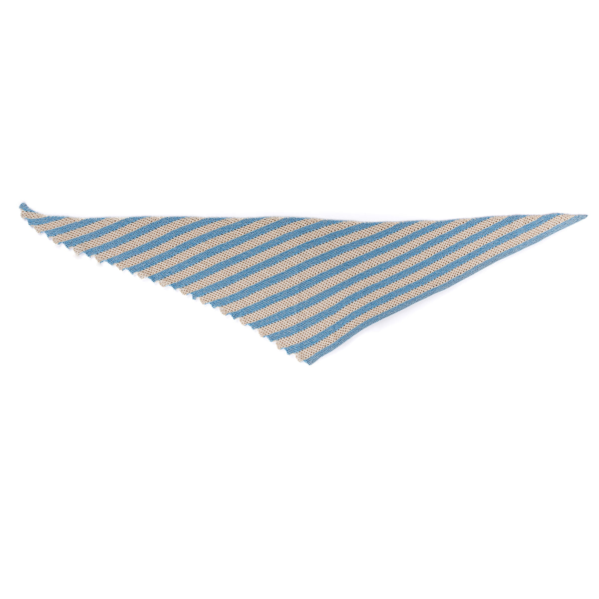 Sawtooth Stripes Knit Shawl made using Red Heart yarn