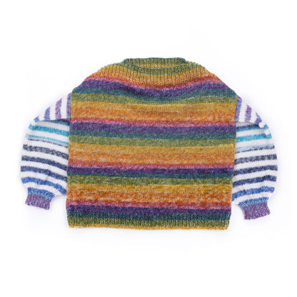 Red Heart Crochet Candy Stripes Knit Pullover Crochet Candy Stripes Knit Pullover made using Red Heart yarn