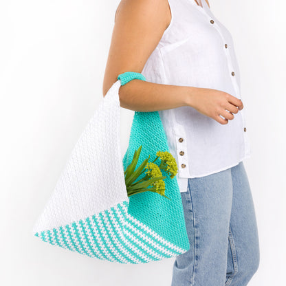 Lily Sugar'n Cream Crochet Totally Triangular Tote Crochet Tote Bag made in Lily Yarn