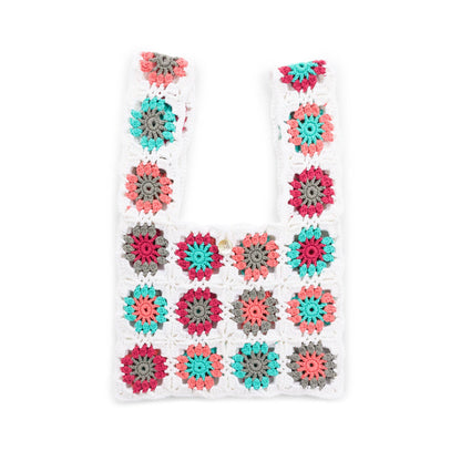 Lily Sugar'n Cream Crochet Radiant Motifs Tote Bag Crochet Bag made in Lily The Original Yarn