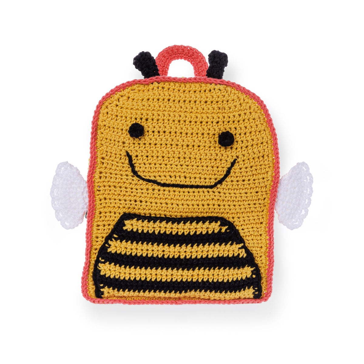 Sugar'N Cream Busy Bee Backpack made using Lily yarn