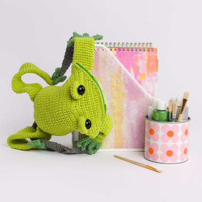 Lily Sugar'n Cream Crochet Frog Backpack Version 1