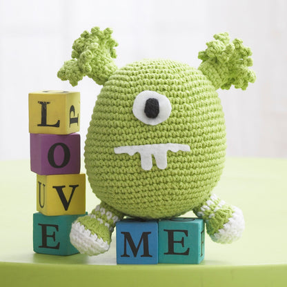 Lily Sugar'n Cream Crochet Monster Toys Green Monster
