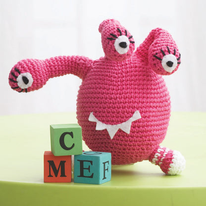 Lily Sugar'n Cream Crochet Monster Toys Pink Monster