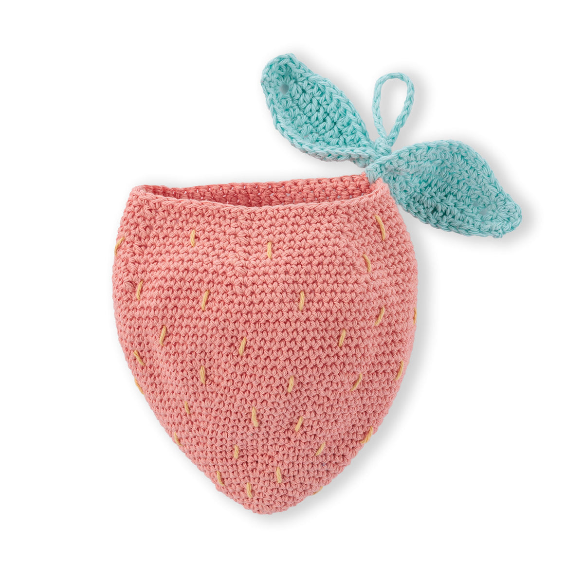 Sugar'N Cream Berry Best Crochet Hanging Basket made using Lily yarn