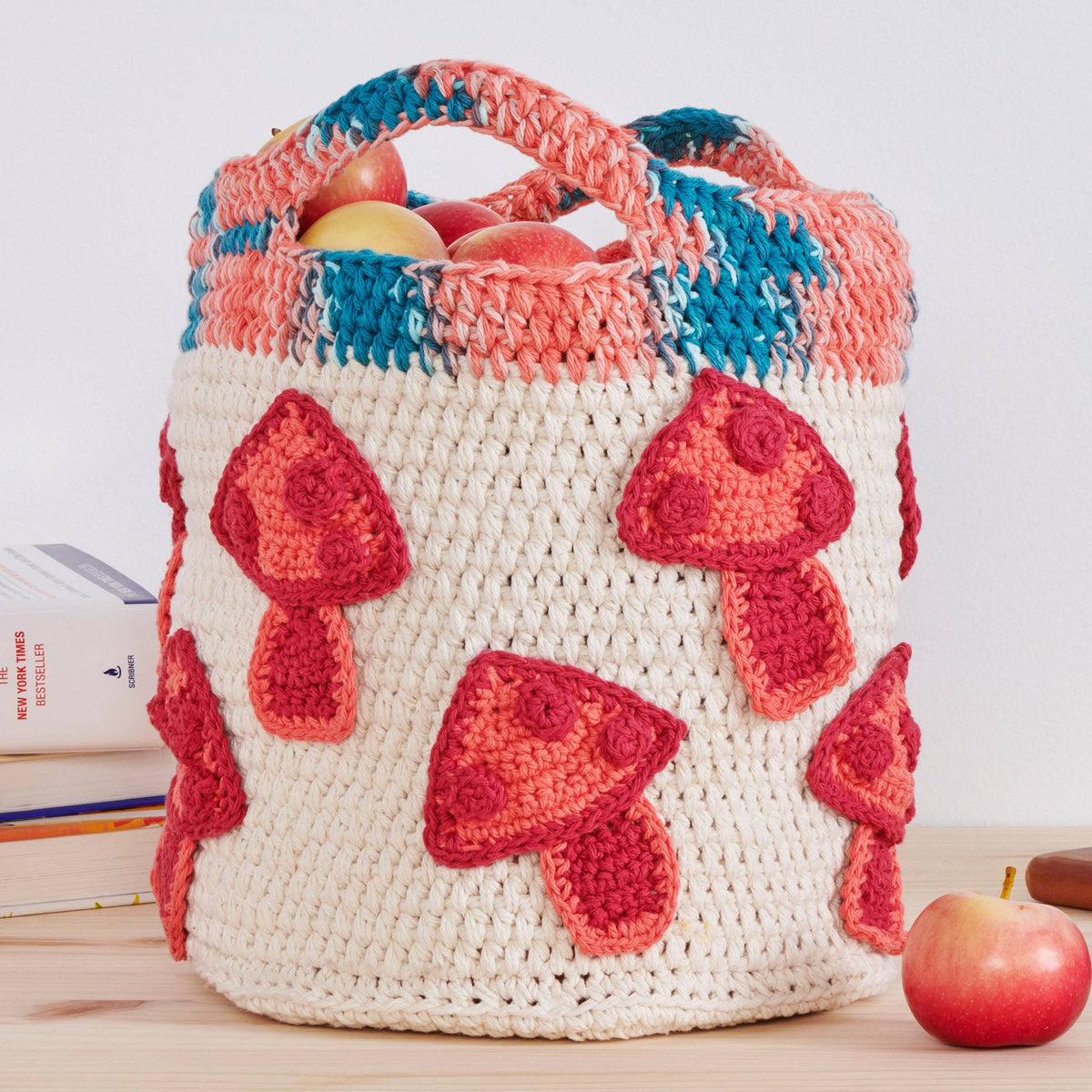 Crochet Basket made in Lily The Original Yarn