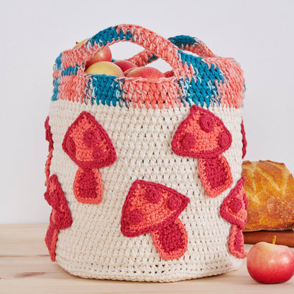 Lily Sugar'n Cream Toadstool Treasure Crochet Basket Crochet Basket made in Lily The Original Yarn