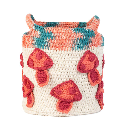 Lily Sugar'n Cream Toadstool Treasure Crochet Basket Crochet Basket made in Lily The Original Yarn