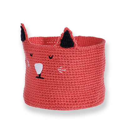Lily Sugar'n Cream Crochet Cat Basket Crochet Cat Basket made using Lily yarn