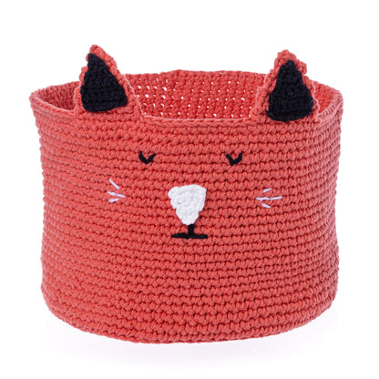 Lily Sugar'n Cream Crochet Cat Basket Crochet Cat Basket made using Lily yarn
