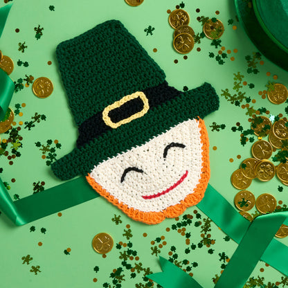 Lily Sugar'n Cream Crochet Leprechaun Dishcloth Sugar'N Cream Crochet Leprechaun Dishcloth made using Lily yarn