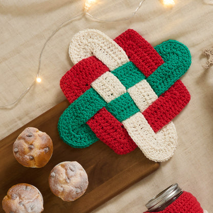 Lily Sugar'n Cream Crochet Festive Knot Dishcloth Christmas