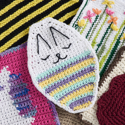 Lily Sugar'n Cream Crochet Egg-cellent Bunny Dishcloth Crochet Egg-Cellent Bunny Dishcloth made using Lily yarn