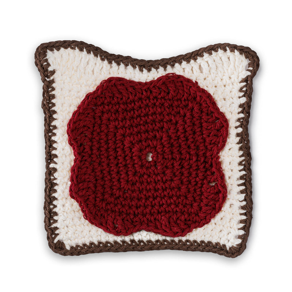 Crochet Pb & J Dishcloth Set made using Lily yarn