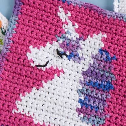 Lily Sugar'n Cream Crochet Unique Unicorn Dishcloth Crochet Unique Unicorn Dishcloth made using Lily yarn