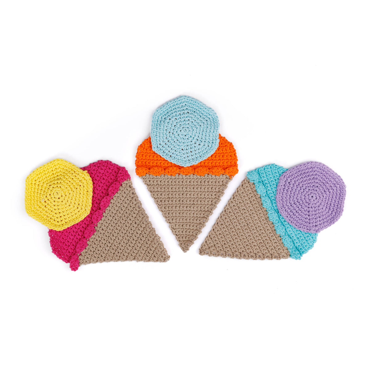 Double Scoop Crochet Dishcloth made using Lily yarn