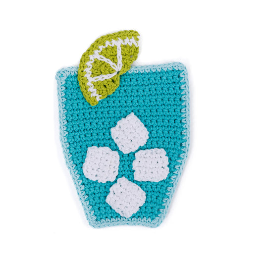 Summer Sips Crochet Dishcloth made using Lily yarn