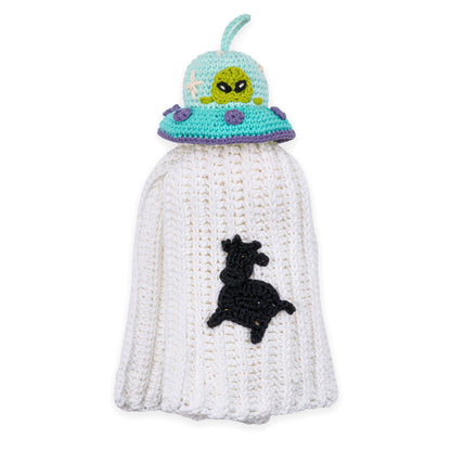 Lily Beam Me Up Crochet Tea Towel and Topper Beam Me Up Crochet Tea Towel And Topper made using Lily yarn
