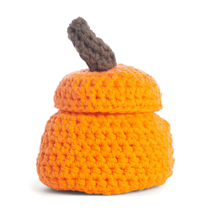 Lily Sugar'n Cream Crochet Little Pumpkin Jar Crochet Jar made in Lily The Original Yarn