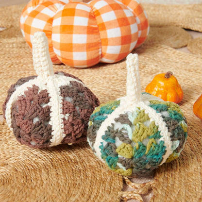 Lily Sugar'n Cream Crochet Granny Motif Pumpkin Crochet Pumpkin made in Lily The Original Yarn