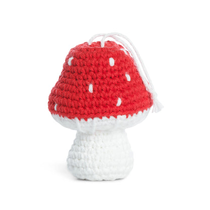 Lily Sugar'n Cream Fun Little Guys Crochet Mushroom Ornaments Crochet Ornaments made in Lily Yarn