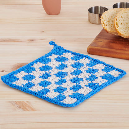 Lily Sugar'n Cream Checkered Crochet Dishcloth Version 1