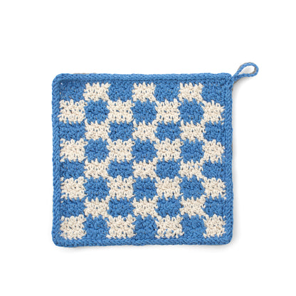 Lily Sugar'n Cream Checkered Crochet Dishcloth Version 1