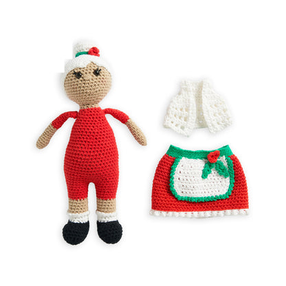 Lily Sugar'n Cream Crochet Santa & Mrs Claus Dolls Crochet Toy made in Lily Yarn