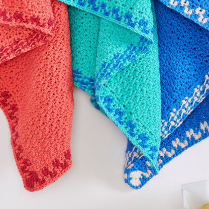 Lily Sugar'n Cream Checked Border Crochet Kitchen Towel Crochet Kitchen Towel made in Lily The Original Yarn