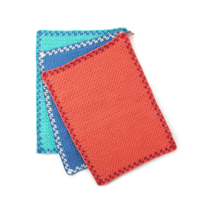Lily Sugar'n Cream Checked Border Crochet Kitchen Towel Crochet Kitchen Towel made in Lily The Original Yarn