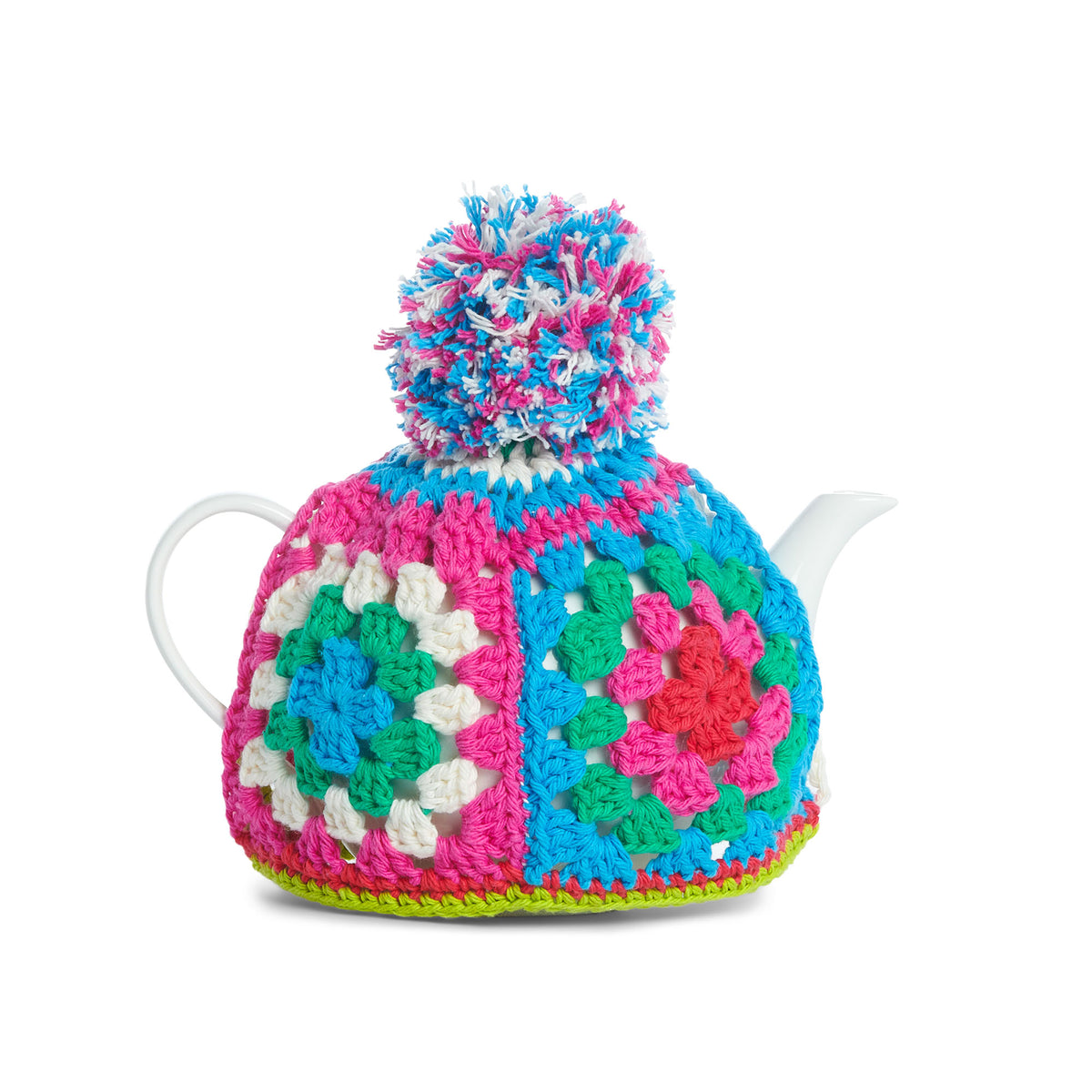 Crochet Teapot Cover made in Lily Super Size Yarn