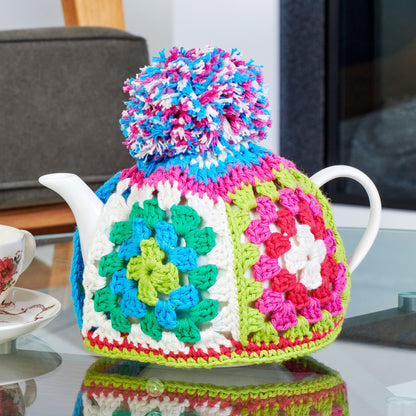 Lily Sugar'n Cream Crochet Granny Teapot Cover Crochet Teapot Cover made in Lily Super Size Yarn
