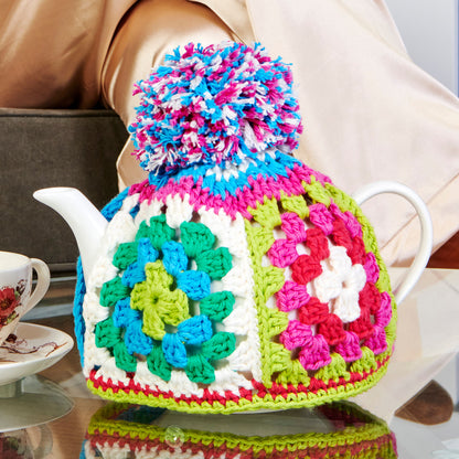 Lily Sugar'n Cream Crochet Granny Teapot Cover Crochet Teapot Cover made in Lily Super Size Yarn