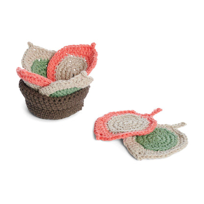 Lily Sugar'n Cream Sweet Re-Leaf Crochet Coaster Set Crochet  made in Lily Sugar'n Cream The Original yarn