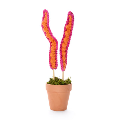 Lily Sugar'n Cream Crochet Plant Tentacles Crochet Plant Tentacles made using Lily yarn on a white background