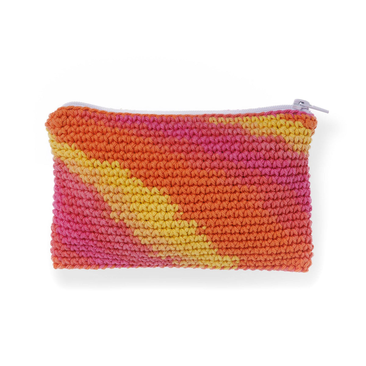 Crochet Yarn Zip Pouch made using Lily yarn