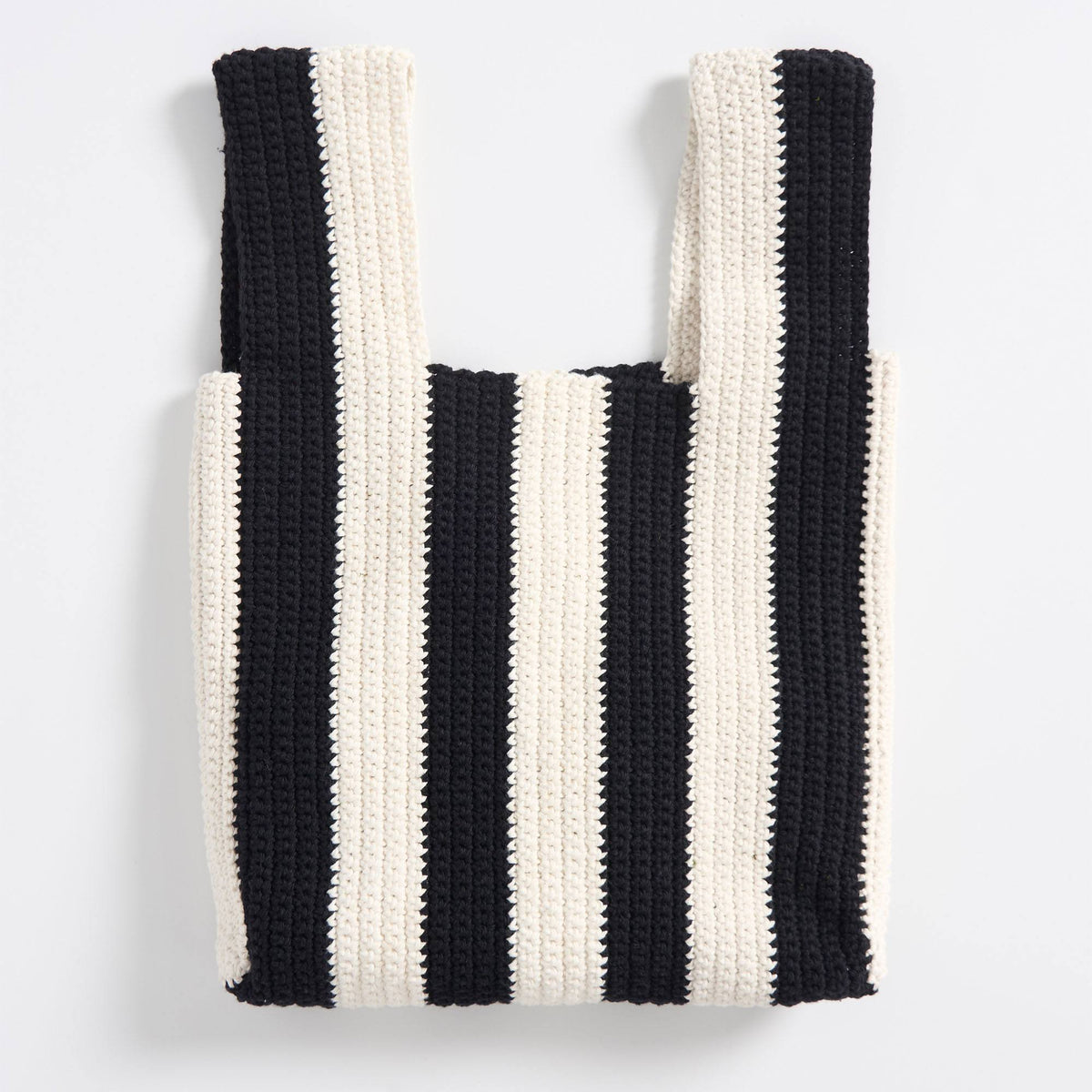 Crochet Striped Bag made using Lily yarn