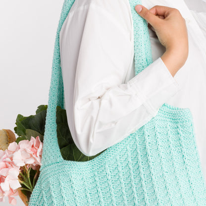 Lily Sugar'n Cream Knit Market Tote Knit Tote Bag made in Lily The Original Yarn