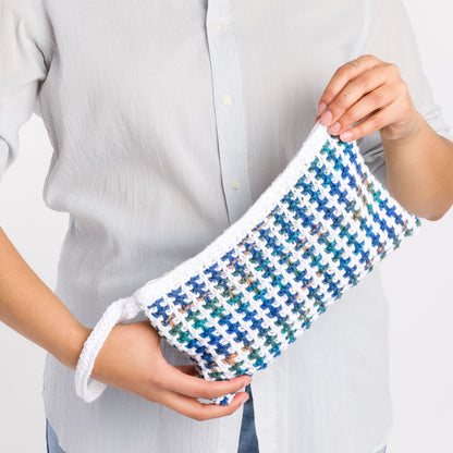 Lily Sugar'n Cream Tweed Stitch Knit Project Bag Knit Bag made in Lily The Original Yarn