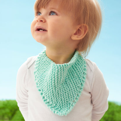 Lily Sugar'n Cream Knit Dribble Bib Robin's Egg
