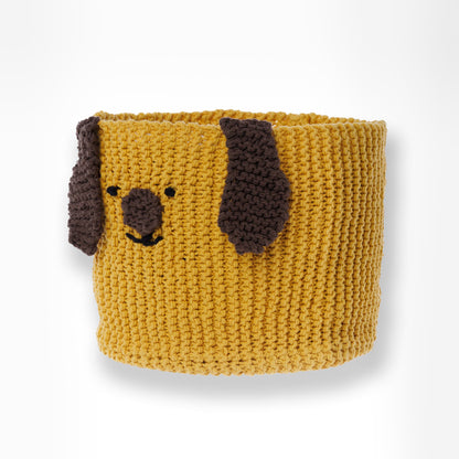 Lily Sugar'n Cream Knit Puppy Basket Knit Puppy Basket made using Lily yarn