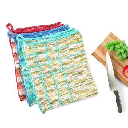 Lily Sugar'n Cream Plaid Corners Knit Kitchen Towel Knit Kitchen Towel made in Lily The Original Yarn