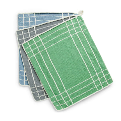 Lily Sugar'n Cream Plaid Corners Knit Kitchen Towel Knit Kitchen Towel made in Lily The Original Yarn