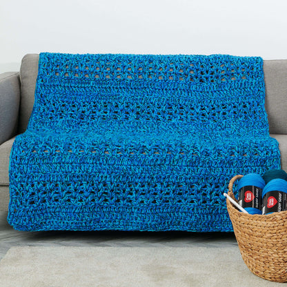 Red Heart Weekend Speedy Crochet Kit + Tutorial - Discontinued Item Cool Blues