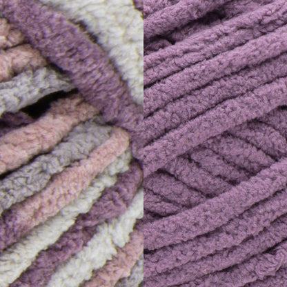 Bernat Blanket Yarn Crochet Value Pack with Canvas Bag - Sold Out Purple Haze & Shadow Purple