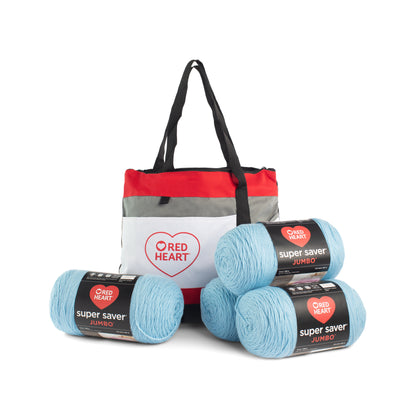Red Heart Super Saver Jumbo Value Pack with Tote Bag - Sold Out Bluebell