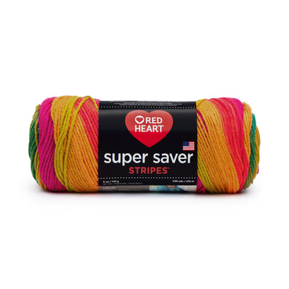 Red Heart Super Saver Yarn - Discontinued Shades Preppy Stripe