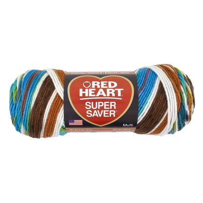 Red Heart Super Saver Yarn - Discontinued Shades Peruvian Print