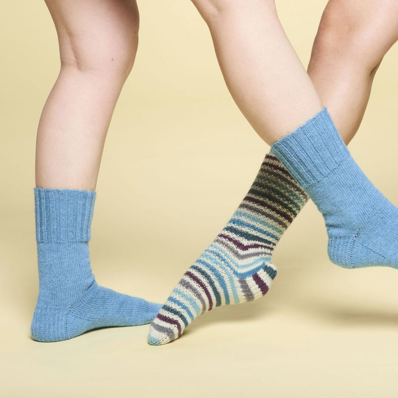 Feet modelling Patons socks.