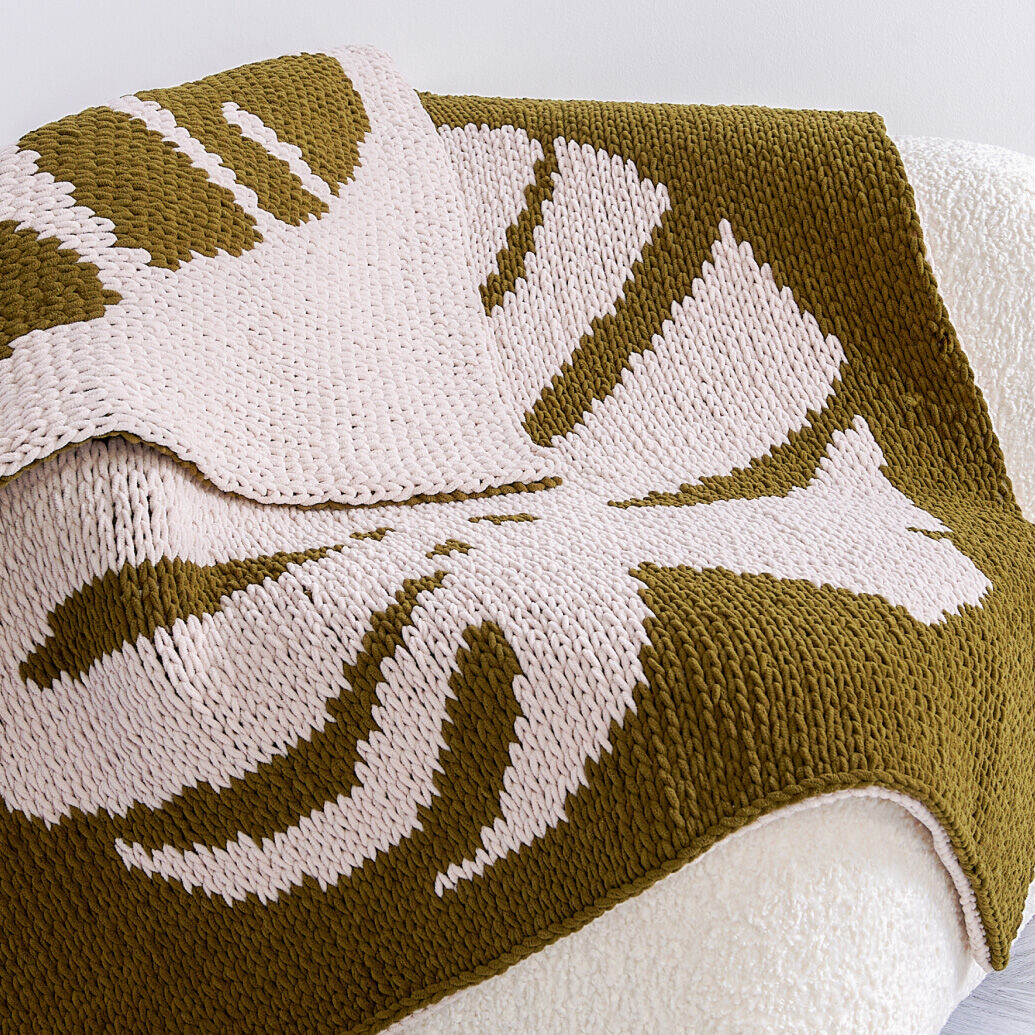 Monstera leaf Graph It Blanket